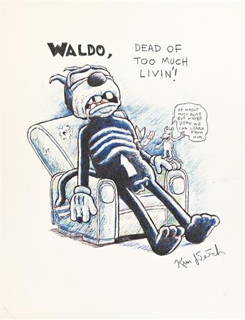 KIM DEITCH (1944- ) "Dead of Too Much Livin."                                                                                                    